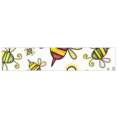 Bee Doodle Cartoon Small Flano Scarf by Wegoenart