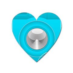 Blue Washing Machine, Electronics Heart Magnet by Jancukart