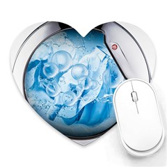 Silver Framed Washing Machine Animated Heart Mousepad by Jancukart