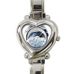 Gray Washing Machine Illustration Heart Italian Charm Watch Front