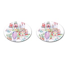 Easter Village  Cufflinks (oval) by ConteMonfrey