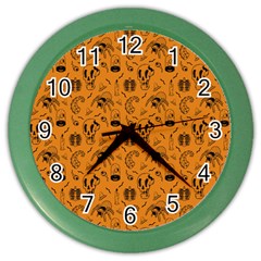 Halloween  Color Wall Clock by Valentinaart