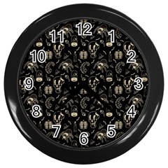 Halloween  Wall Clock (black) by Valentinaart