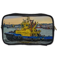 Tugboat Sailing At River, Montevideo, Uruguay Toiletries Bag (two Sides) by dflcprintsclothing