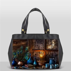 Blue Coffee Cups Cups Coffee Snack Blue Color Oversize Office Handbag (2 Sides) by danenraven