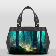 Magical Forest Forest Painting Fantasy Oversize Office Handbag (2 Sides) by danenraven