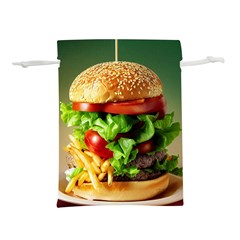 Hamburger Cheeseburger Burger 3d Render Snack Lightweight Drawstring Pouch (s) by Pakemis