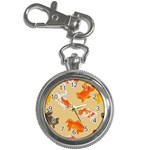 Gold Fish Seamless Pattern Background Key Chain Watches Front