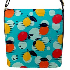 Pop Art Style Citrus Seamless Pattern Flap Closure Messenger Bag (s) by Pakemis