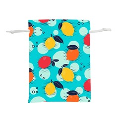 Pop Art Style Citrus Seamless Pattern Lightweight Drawstring Pouch (l) by Pakemis