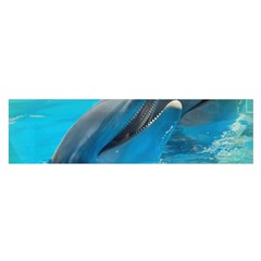 Beautiful Dolphins Oblong Satin Scarf (16  X 60 ) by Sparkle