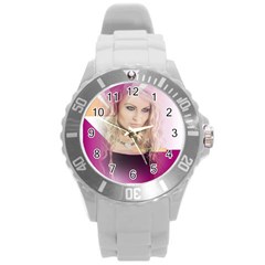 Beauty Round Plastic Sport Watch (l) by Sparkle