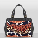 Mixed-animal-skin-print-safari-textures-mix-leopard-zebra-tiger-skins-patterns-luxury-animals-textur Oversize Office Handbag (2 Sides) Front