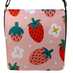 Strawberry-seamless-pattern Flap Closure Messenger Bag (s) by Pakemis