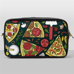 Vector-seamless-pizza-slice-pattern-hand-drawn-pizza-illustration-great-pizzeria-menu-background Toiletries Bag (one Side) by Pakemis