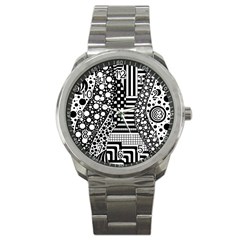 Black And White Sport Metal Watch by gasi