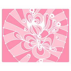 Pink Zendoodle Flano Blanket (medium) by Mazipoodles