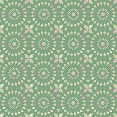 Kaleidoscope Peaceful Green Play Mat (square)