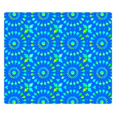 Kaleidoscope Blue Flano Blanket (small) by Mazipoodles