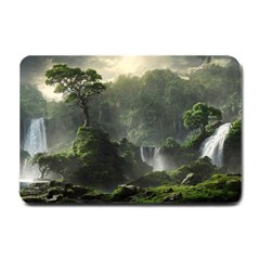 Waterfall River Fantasy Dream Planet Matte Small Doormat