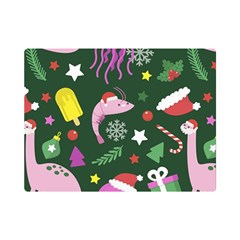 Dinosaur Colorful Funny Christmas Pattern Flano Blanket (mini) by Uceng