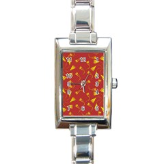 Background Pattern Texture Design Rectangle Italian Charm Watch by Ravend