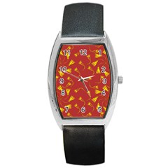 Background Pattern Texture Design Barrel Style Metal Watch by Ravend