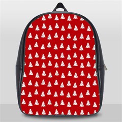 White Christmas Tree Red School Bag (large) by TetiBright