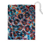 Fractal Black Texture Wallpaper Art Design Art Drawstring Pouch (5XL) Front