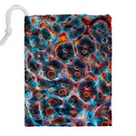 Fractal Black Texture Wallpaper Art Design Art Drawstring Pouch (5XL) Back