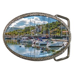 Piriapolis City Port, Maldonado, Uruguay Belt Buckles by dflcprintsclothing