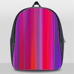 Multicolored Abstract Linear Print School Bag (xl) by dflcprintsclothing