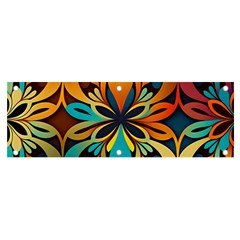 Orange, Turquoise And Blue Pattern  Banner And Sign 6  X 2  by Sobalvarro