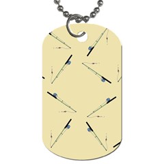 Fishing Rods Pattern Brown Dog Tag (one Side) by TetiBright