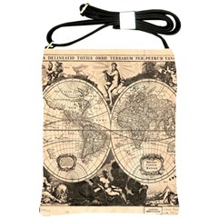 World Map - Nova Delineatio Totius Orbis Terrarum -  1659-1733 Shoulder Sling Bag by ConteMonfrey