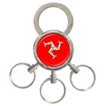 Isle Of Man 3-Ring Key Chain Front