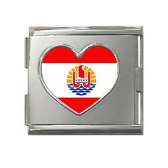 French Polynesia Mega Link Heart Italian Charm (18mm) by tony4urban