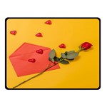 Valentine Day Heart Flower Gift One Side Fleece Blanket (Small) 50 x40  Blanket Front