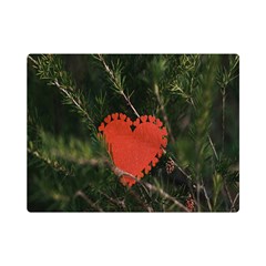 Valentine Day Heart Love One Side Premium Plush Fleece Blanket (mini)