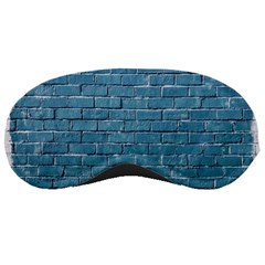 White And Blue Brick Wall Sleeping Mask by artworkshop