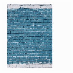 White And Blue Brick Wall Large Garden Flag (two Sides) by artworkshop