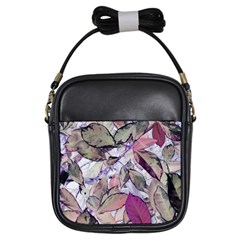 Leaves  Girls Sling Bag by DinkovaArt