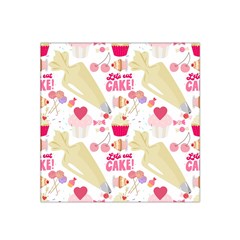 Desserts Pastries Baking Wallpaper Satin Bandana Scarf 22  X 22  by Ravend