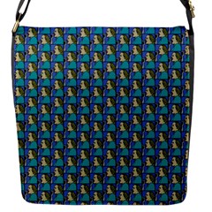 Evita Pop Art Style Graphic Motif Pattern Flap Closure Messenger Bag (s) by dflcprintsclothing