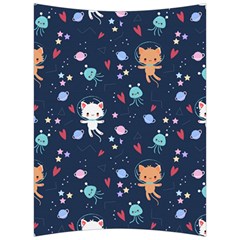 Cute-astronaut-cat-with-star-galaxy-elements-seamless-pattern Back Support Cushion by Vaneshart