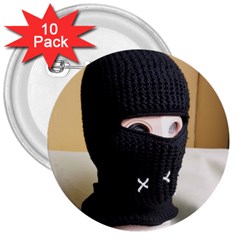 Ski Mask  3  Buttons (10 Pack)  by Holyville