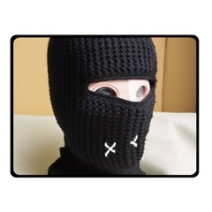 Ski Mask  One Side Fleece Blanket (small) by Holyville