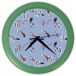 Koi! Color Wall Clock Front