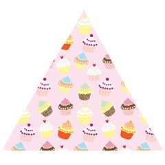 Cupcakes! Wooden Puzzle Triangle by fructosebat