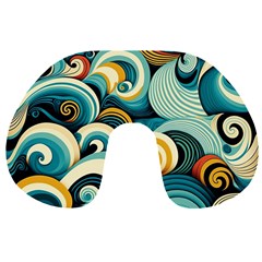 Waves Travel Neck Pillow by fructosebat